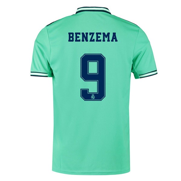 Camiseta Real Madrid NO.9 Benzema Tercera equipación 2019-2020 Verde